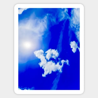 Fluffy cloud shape cloudscape at blue sky Sticker